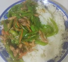 Bell Pepper and Shredded Pork