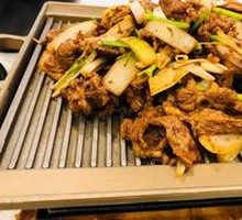 Grilled Beef on Iron Grill