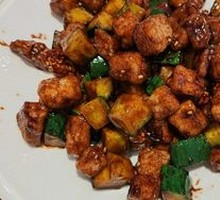 Sautéed Almonds with Yam in Sauce
