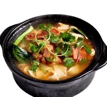 Pork and Potato Noodles in Clay Pot