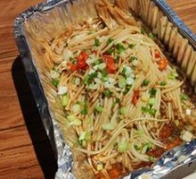 Aluminum-Wrapped Enoki Mushrooms