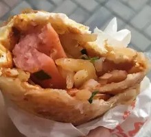 Grilled Sausage Hand-Torn Pancake