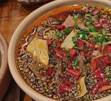 Spicy Sliced Blood Curd with Oil Pouring