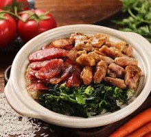 Cured Meat and Spare Ribs Claypot Rice