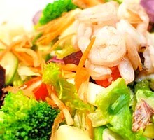 Basil Shrimp Cheese Pineapple Salad