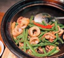 Stir-fried Green Beans with Fresh Squid