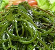 Braised flatbread with seaweed strips