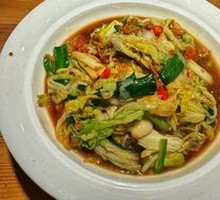 Fried Pork Crumbs with Napa Cabbage