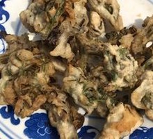 Fried Mushrooms and Fried Szechuan Pepper Shoots
