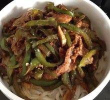 Bell Pepper and Pork Noodles