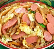Ham Stir-Fried Noodles