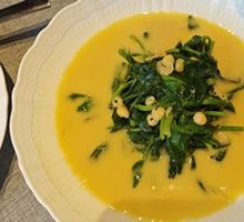 Fava Bean Soup with Pea Shoots