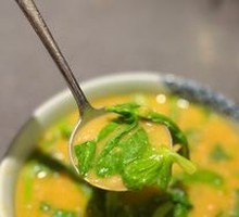 Fava Bean Soup with Pea Shoots