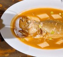 Braised Deep-Sea Yellow Croaker with Handmade Rice Cake