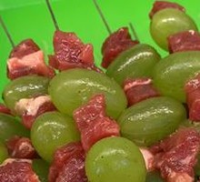 Green Grape Beef Skewers
