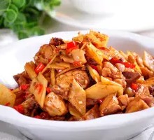 Stir-Fried Young Chicken with Old Ginger