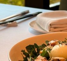 Warm Egg Arugula Salad