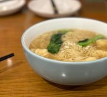 Fresh Shrimp Wonton Bamboo Noodle Soup