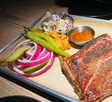 Australian hardwood-smoked pork ribs