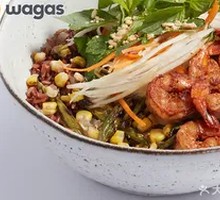 Thai Shrimp Bowl with Spicy Green Sauce