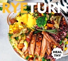 Tender Egg Custard with Teriyaki Chicken and Mixed Grain Rice