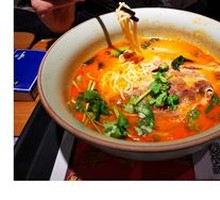 Tomato Herb Soup with Angus Beef Noodles