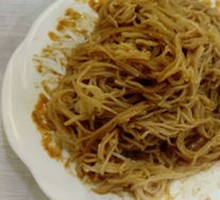 Egg and Meat Stir-Fried Rice Noodles