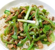Bell Pepper and Pork Noodles