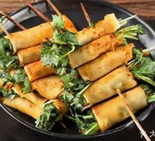 Grilled Cilantro Rolls