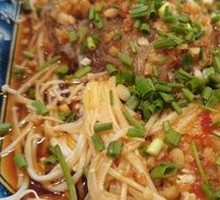 Garlic Shrimp with Vermicelli and Enoki Mushrooms