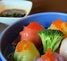 Rainbow Shrimp Dumplings