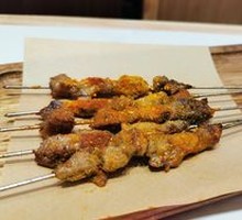 Skewered Lamb on Steel Rod