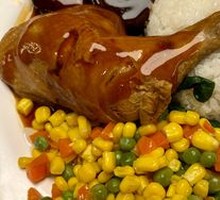 Braised Chicken Leg Rice with Banana