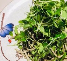 Tender Chinese Toon Sprouts with Black Bean Noodles