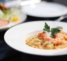 Fresh Shrimp and Asparagus Risotto (Rice-shaped Pasta)
