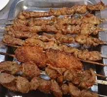 Skewered Chicken Wings and Gizzards