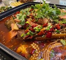 Spicy Blood Duck with Grilled Fish