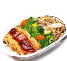 Chicken and Beef Rice Bowl