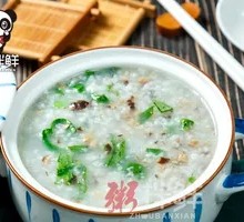 Bok Choy and Mushroom Rice Porridge