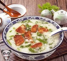 Braised Duck Rice Porridge with Tiger Skin