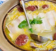 Garlic Pork and Blood Sausage