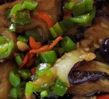 Eggplant with Green Pepper