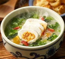 Salted Egg Vegetable Porridge