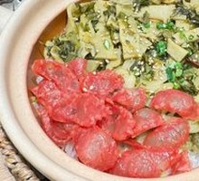 Cured Sausage and Bamboo Shoot Claypot Rice