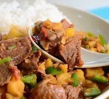 Beef and Potato Rice Bowl