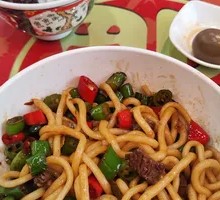 Spicy Beef Noodles with Two Peppers