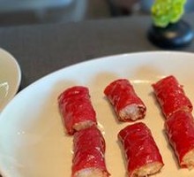 Golden Shrimp Blood Sausage Roll