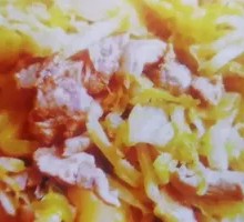 Sour Cabbage with Pork Strips