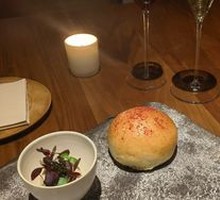 Caviar. Erba Sauce. Bread