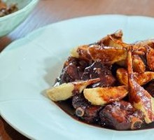 Plum Wine Braised Pork Cutlet with Water Chestnuts